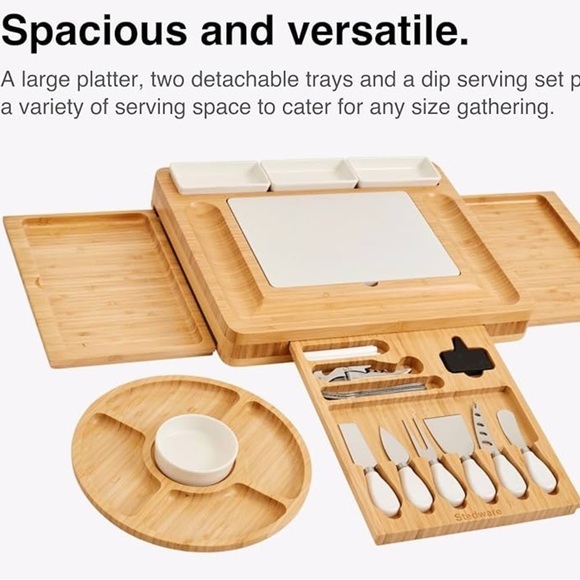 STEDWARE HOLIDAY Charcuterie + Cheese Board Set New in Box FALL CHARCUTERIE - Picture 3 of 12